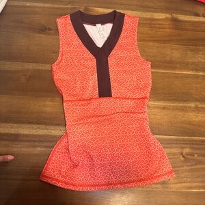 Lululemon Athletica Coral and Brown Tank Top